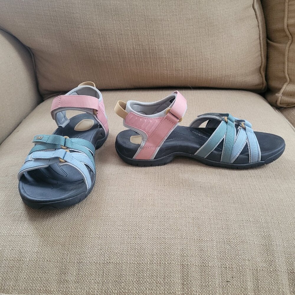 TEVA TIRRA LIGHT EARTH MULTI WALKING HIKING SPORT SANDALS SIZE US 7.5 WOMEN